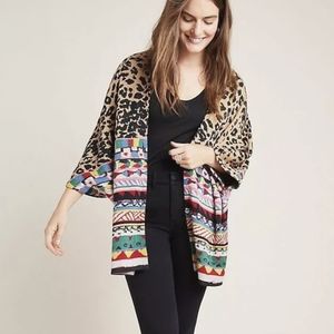 Anthropologie Aldomartins Annistyn Mixed Print Kimono Medium